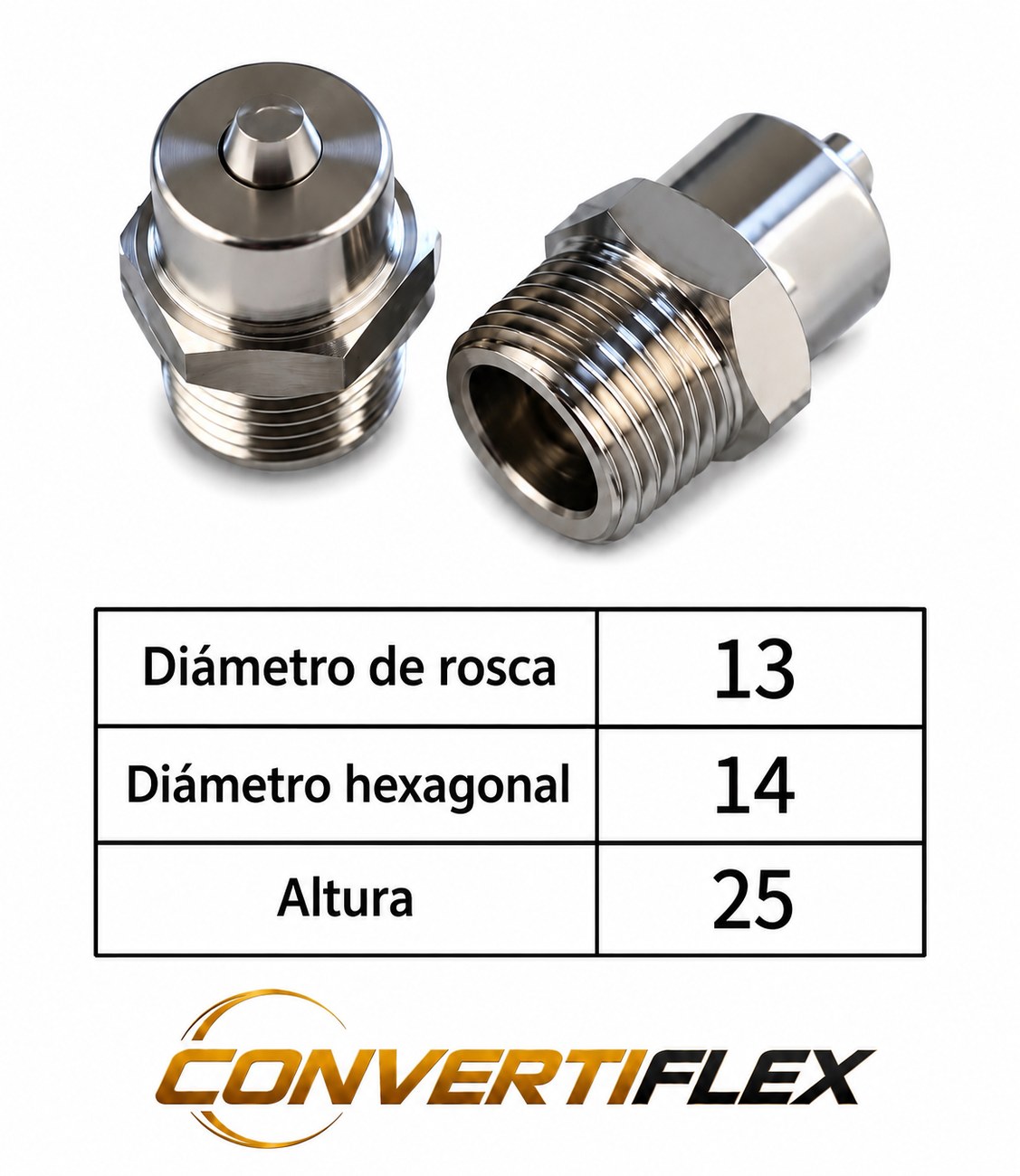 Válvula pico Convertiflex - dimensiones